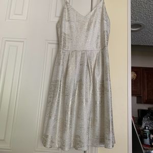 NWT Small White metallic Monteau dress